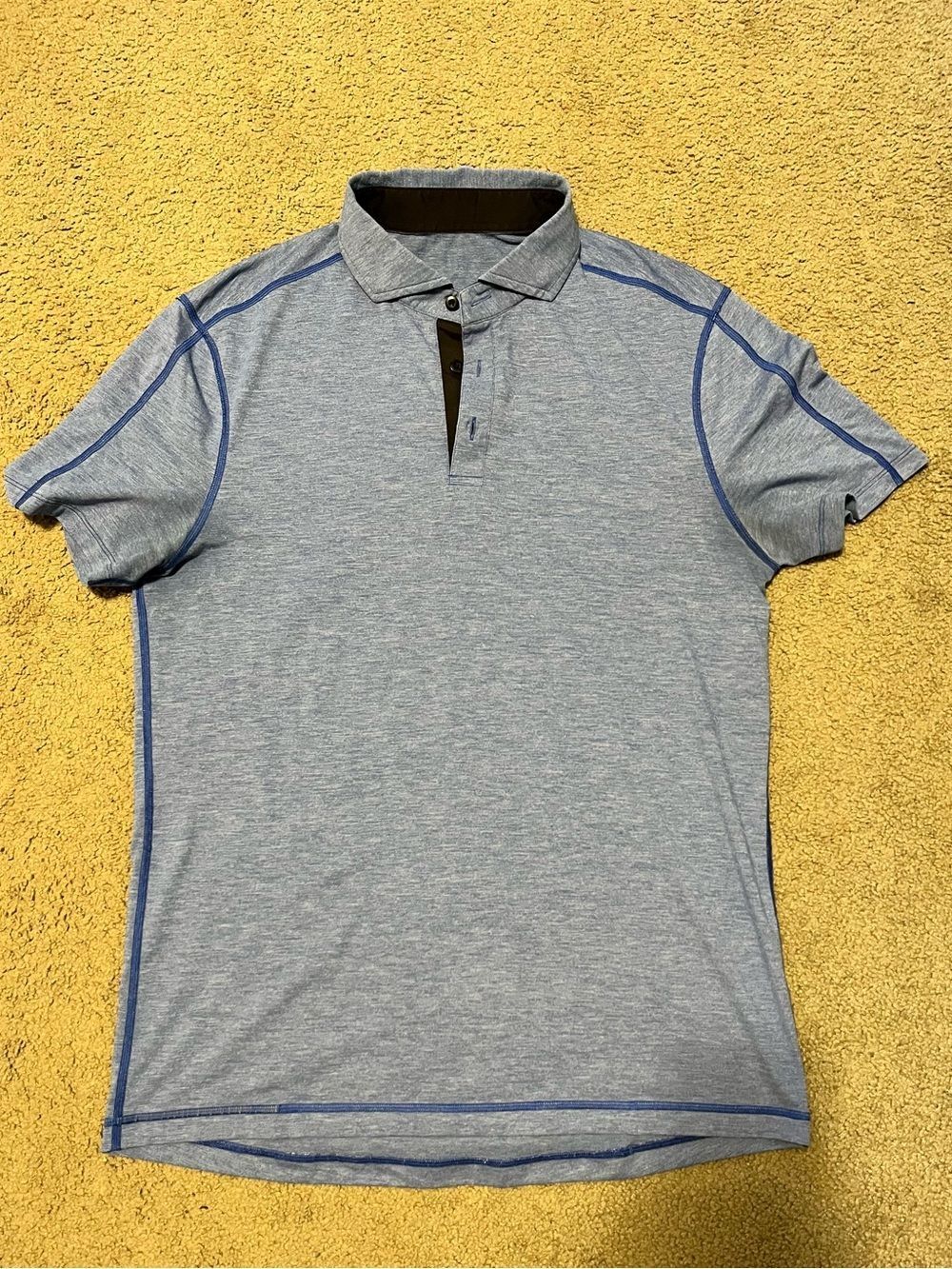 Lululemon Polo Shirt Blue Evolution Stretch Performance Golf